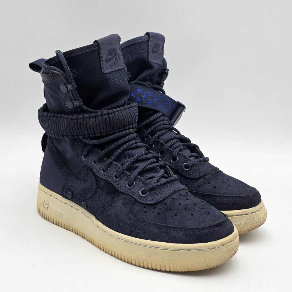 Nike SF Air Force 1 High Obsidian Navy Blue Suede 857872-401 Women's 7.5